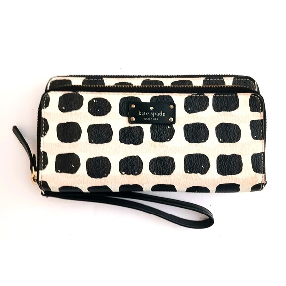 NEW Kate Spade N Y Neda Grove Zip Around Wristlet Clutch Wallet Printed Leather - Picture 1 of 9